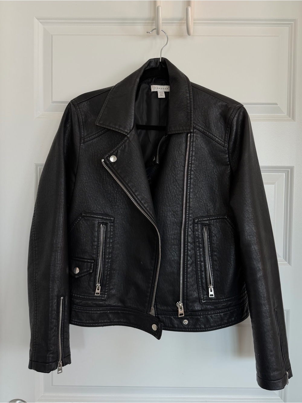 TopShop Black Leather Moto Jacket